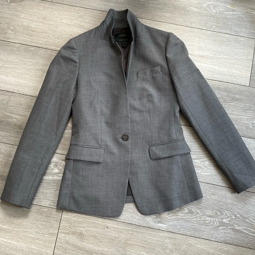 J.CREW SUPER 120s Wool Blazer SZ 2 NOT REGENT